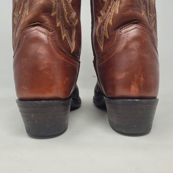 Lucchese 1883 Boots 6.5B Brown Lizard Leather Two Tone Cowboy Western Cowgirl - Picture 4 of 15